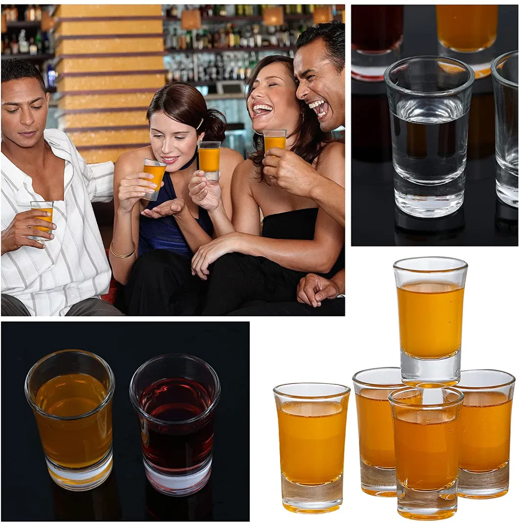 1.4oz 40ml Wholesale Whiskey Shot Glass Set Small Glass Cups for Liqueur Spirits Bar Party