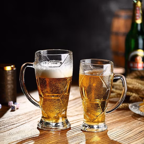 Tazza con manico in vetro da birra trasparente creativo di alta qualità per bevande succhi di personalità da bar